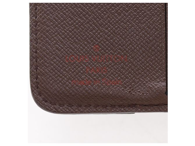 Louis Vuitton Compact Zip Bi-fold Wallet aus Damier Canvas Braun - Ansicht 15