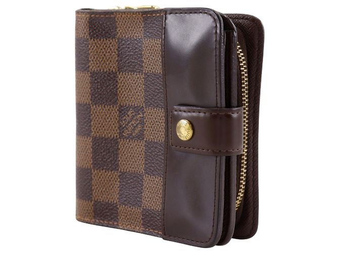 Louis Vuitton Compact Zip Bi-fold Wallet aus Damier Canvas Braun - Ansicht 2