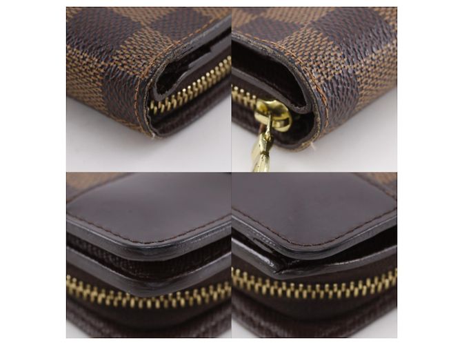 Louis Vuitton Compact Zip Bi-fold Wallet aus Damier Canvas Braun - Ansicht 4