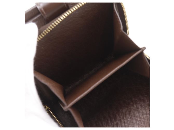 Louis Vuitton Compact Zip Bi-fold Wallet aus Damier Canvas Braun - Ansicht 8