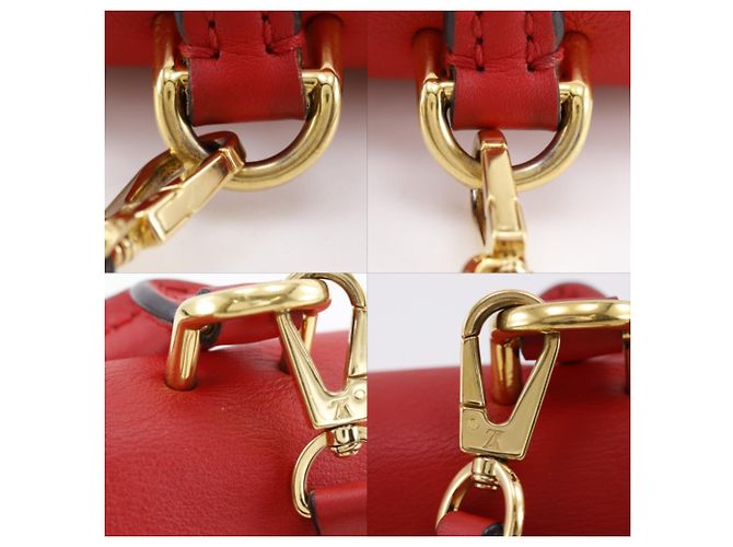 Borsa Louis Vuitton Rocky BB Marrone Rosso Monogramma - vista 15