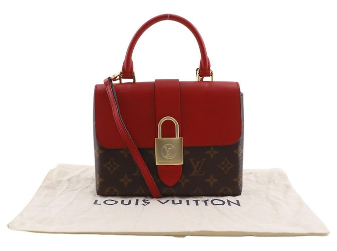 Borsa Louis Vuitton Rocky BB Marrone Rosso Monogramma - vista 17