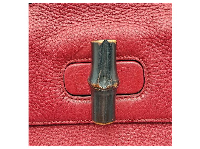 Borsa Gucci Bamboo Daily in pelle rossa Rosso - vista 11
