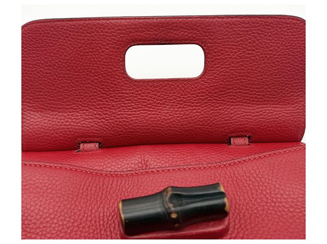 Borsa Gucci Bamboo Daily in pelle rossa Rosso - vista 12