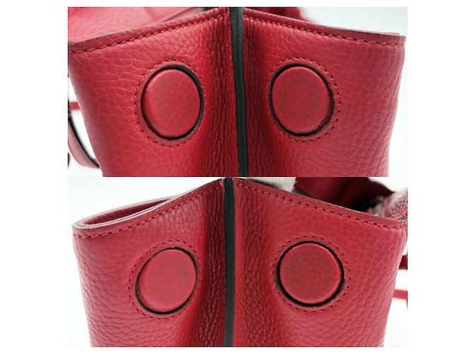 Borsa Gucci Bamboo Daily in pelle rossa Rosso - vista 8
