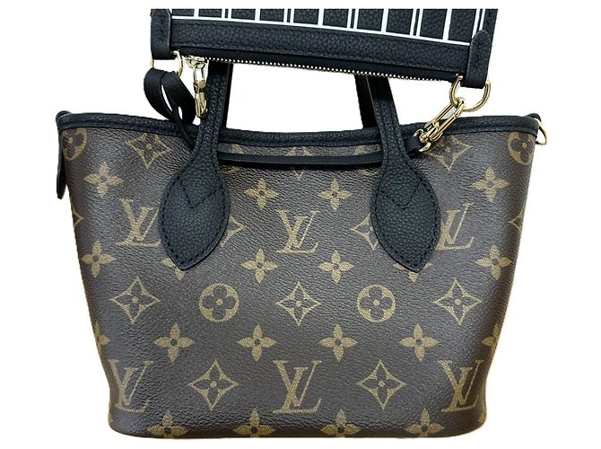 Borsa Tote Louis Vuitton Neverfull Inside Out BB Marrone - vista 5
