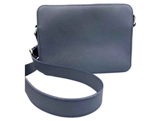 Borsa a tracolla in pelle Louis Vuitton Boarding Blu navy - vista 2