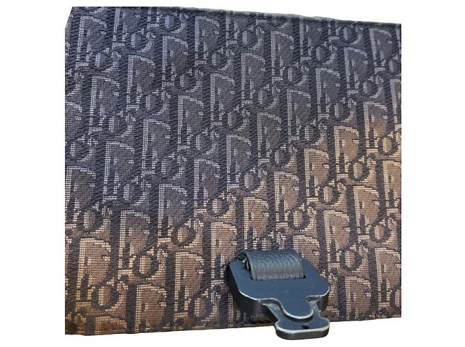 Mini bolsa mensageira Christian Dior Saddle Flap em lona Oblique e couro Azul - vista 5