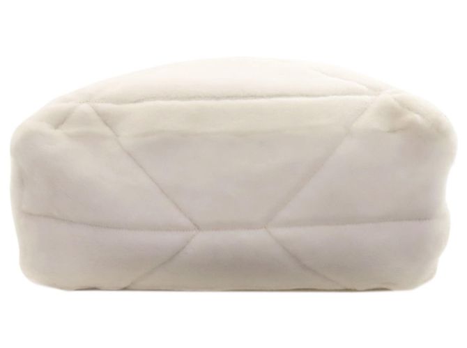 Tote Sacote de shearling acolchoado Prada Branco - vista 4
