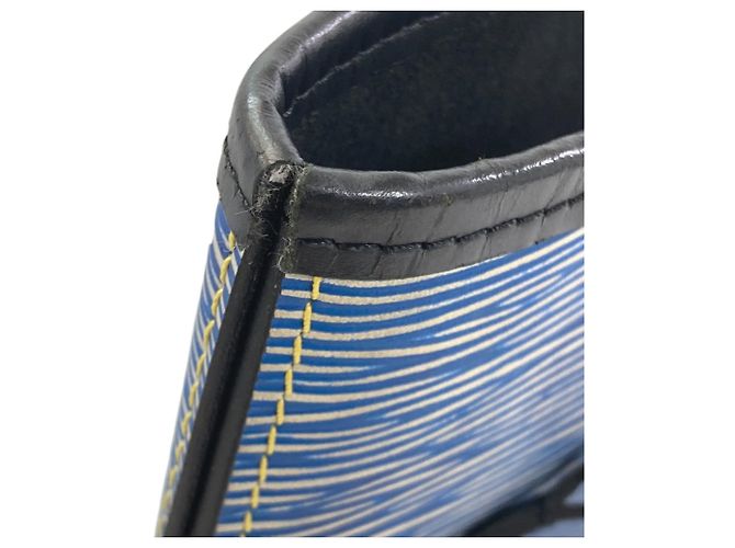 Borsa Tote Louis Vuitton Epi Denim Neverfull MM Blu - vista 14