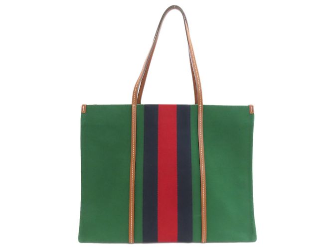 Gucci 727701 Borsa Tote 2-Way Interlocking G Marrone Rosso Verde - vista 2