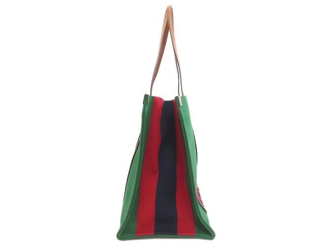 Gucci 727701 Borsa Tote 2-Way Interlocking G Marrone Rosso Verde - vista 3