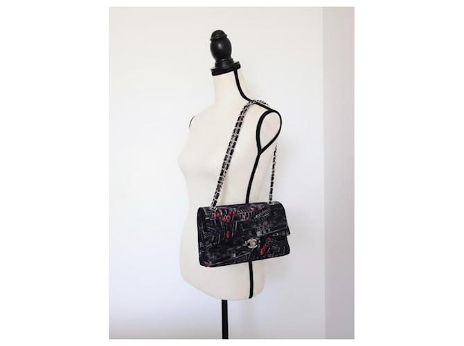 Timeless Chanel Classic Tasche medium Schwarz Rot Mehrfarben - Ansicht 16
