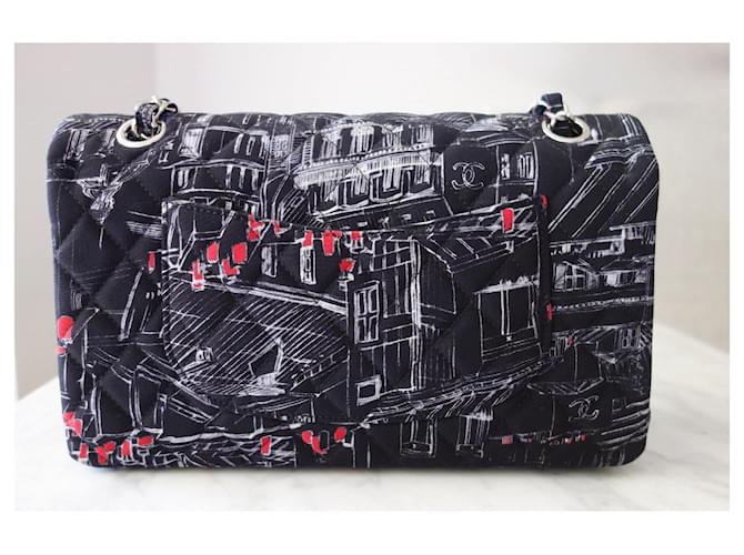 Timeless Chanel Classic Tasche medium Schwarz Rot Mehrfarben - Ansicht 2