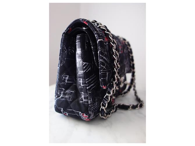 Timeless Chanel Classic Tasche medium Schwarz Rot Mehrfarben - Ansicht 4