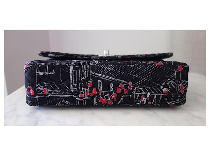 Timeless Chanel Classic Tasche medium Schwarz Rot Mehrfarben - Ansicht 5