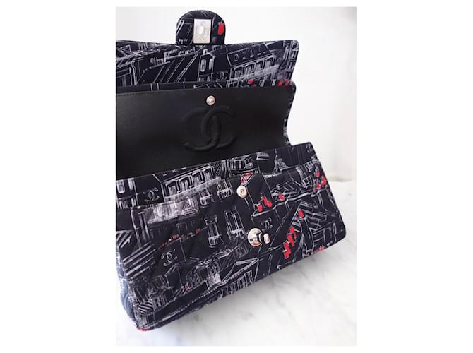Timeless Chanel Classic Tasche medium Schwarz Rot Mehrfarben - Ansicht 9