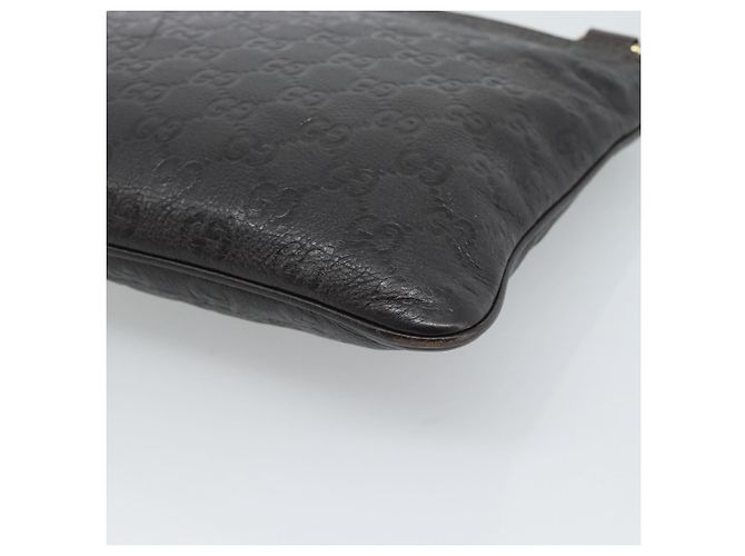 Borsa GUCCI GG Canvas Guccissima in Pelle Marrone Scuro Oro 201538 Auth 190855 D'oro - vista 15