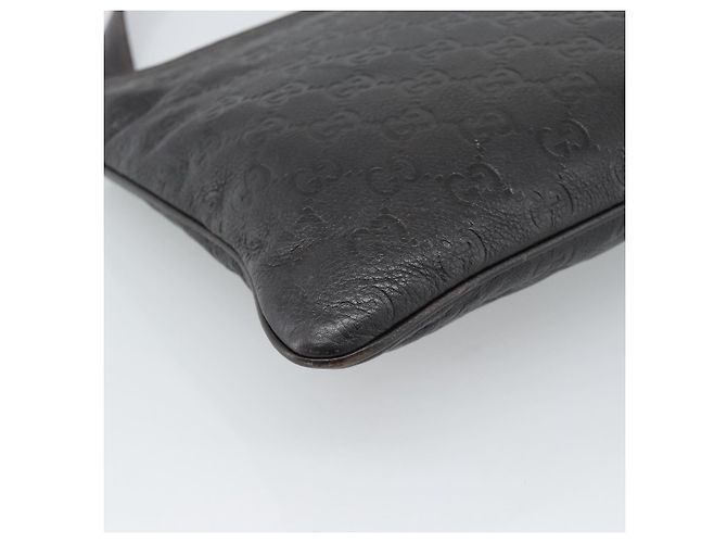Borsa GUCCI GG Canvas Guccissima in Pelle Marrone Scuro Oro 201538 Auth 190855 D'oro - vista 16