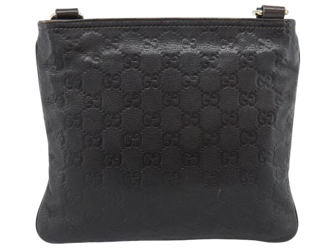 Borsa GUCCI GG Canvas Guccissima in Pelle Marrone Scuro Oro 201538 Auth 190855 D'oro - vista 2