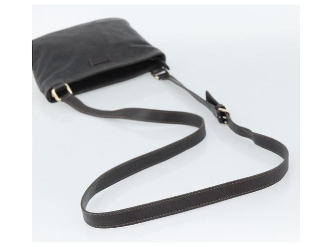 Borsa GUCCI GG Canvas Guccissima in Pelle Marrone Scuro Oro 201538 Auth 190855 D'oro - vista 7