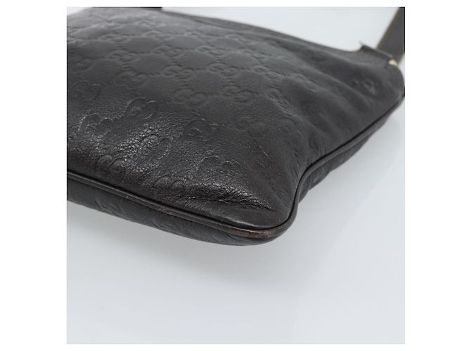 Borsa GUCCI GG Canvas Guccissima in Pelle Marrone Scuro Oro 201538 Auth 190855 D'oro - vista 9