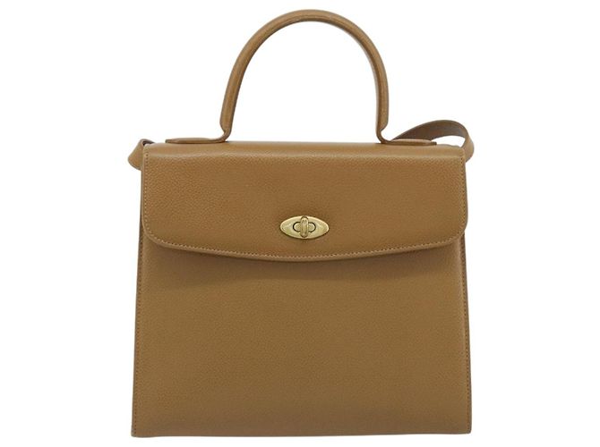 Borsa Coach in Pelle 2way Marrone Oro Auth gh2221 D'oro - vista 13