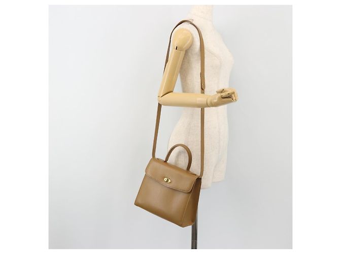 Borsa Coach in Pelle 2way Marrone Oro Auth gh2221 D'oro - vista 25