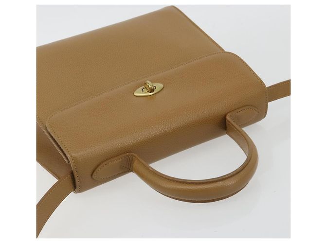 Borsa Coach in Pelle 2way Marrone Oro Auth gh2221 D'oro - vista 6