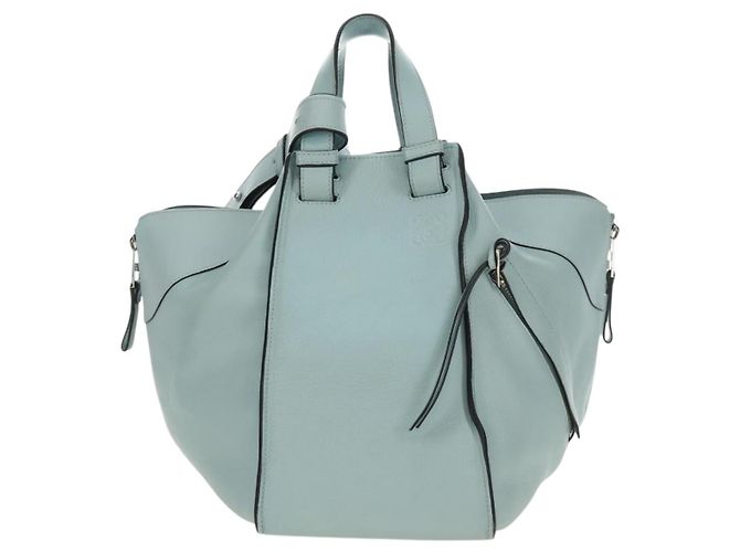 Borsa a mano LOEWE Hammock in pelle 2way Light Blue Silver Auth 190453A Argento Blu chiaro - vista 13