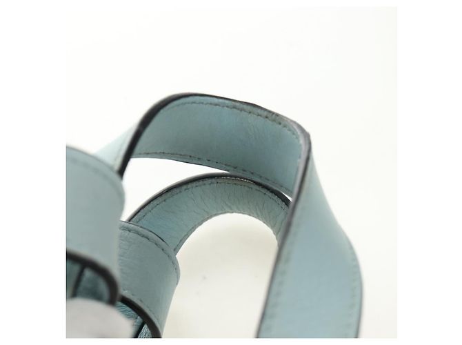 Borsa a mano LOEWE Hammock in pelle 2way Light Blue Silver Auth 190453A Argento Blu chiaro - vista 14