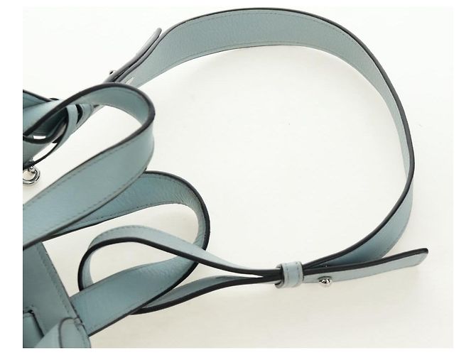 Borsa a mano LOEWE Hammock in pelle 2way Light Blue Silver Auth 190453A Argento Blu chiaro - vista 15