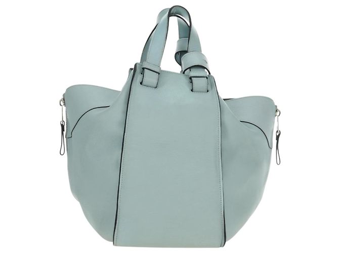 Borsa a mano LOEWE Hammock in pelle 2way Light Blue Silver Auth 190453A Argento Blu chiaro - vista 2