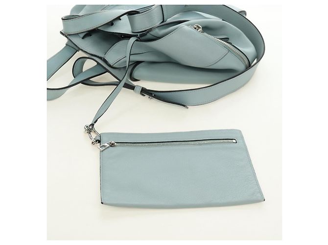 Borsa a mano LOEWE Hammock in pelle 2way Light Blue Silver Auth 190453A Argento Blu chiaro - vista 21
