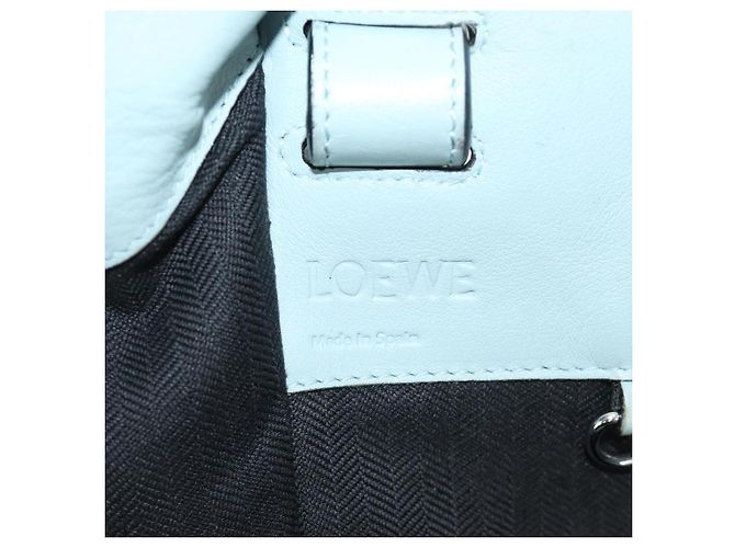 Borsa a mano LOEWE Hammock in pelle 2way Light Blue Silver Auth 190453A Argento Blu chiaro - vista 25