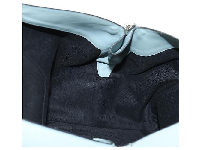Borsa a mano LOEWE Hammock in pelle 2way Light Blue Silver Auth 190453A Argento Blu chiaro - vista 26