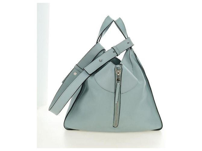 Borsa a mano LOEWE Hammock in pelle 2way Light Blue Silver Auth 190453A Argento Blu chiaro - vista 4