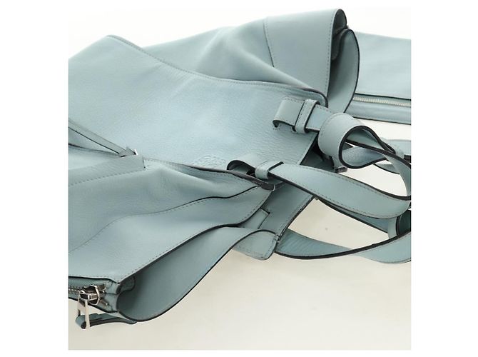 Borsa a mano LOEWE Hammock in pelle 2way Light Blue Silver Auth 190453A Argento Blu chiaro - vista 6