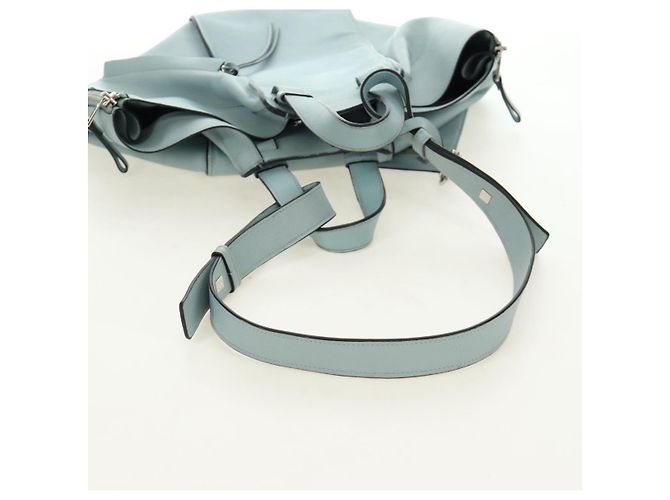 Borsa a mano LOEWE Hammock in pelle 2way Light Blue Silver Auth 190453A Argento Blu chiaro - vista 9