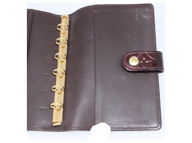 LOUIS VUITTON Monogram Vernis Agenda PM Amarante R21026 LV Auth BA14020 Burdeos - vista 20