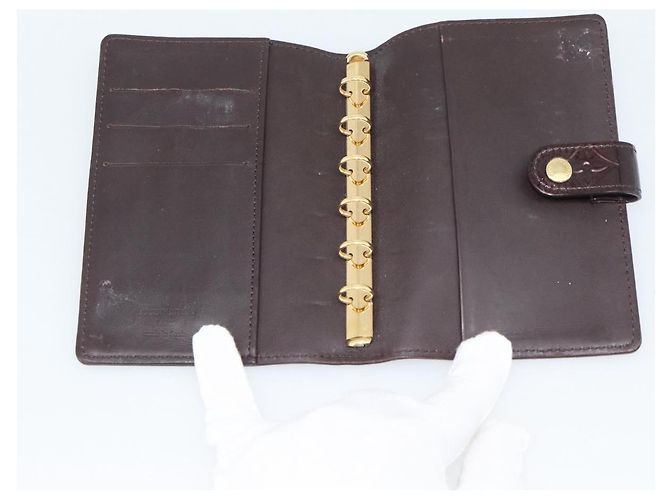 LOUIS VUITTON Monogram Vernis Agenda PM Amarante R21026 LV Auth BA14020 Burdeos - vista 9