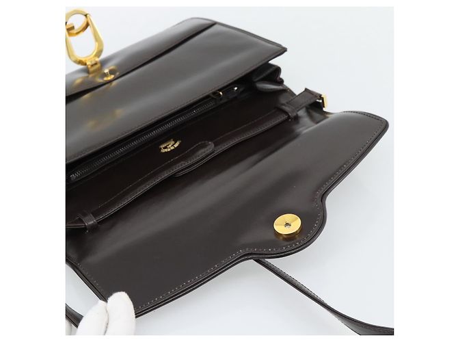 Borsa a Spalla GUCCI in Pelle Marrone Oro Auth mr2650 D'oro - vista 10