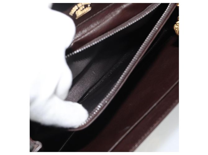 Borsa a Spalla GUCCI in Pelle Marrone Oro Auth mr2650 D'oro - vista 12