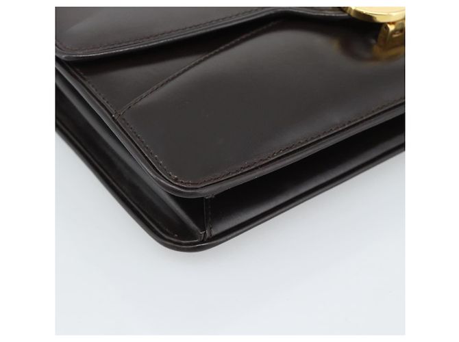 Borsa a Spalla GUCCI in Pelle Marrone Oro Auth mr2650 D'oro - vista 14