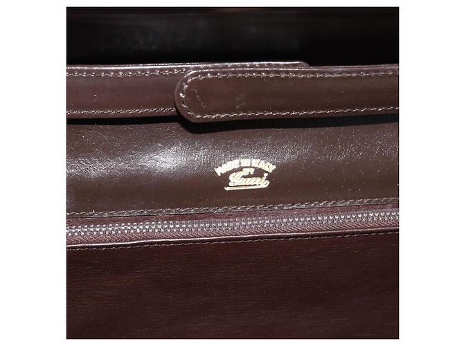 Borsa a Spalla GUCCI in Pelle Marrone Oro Auth mr2650 D'oro - vista 17