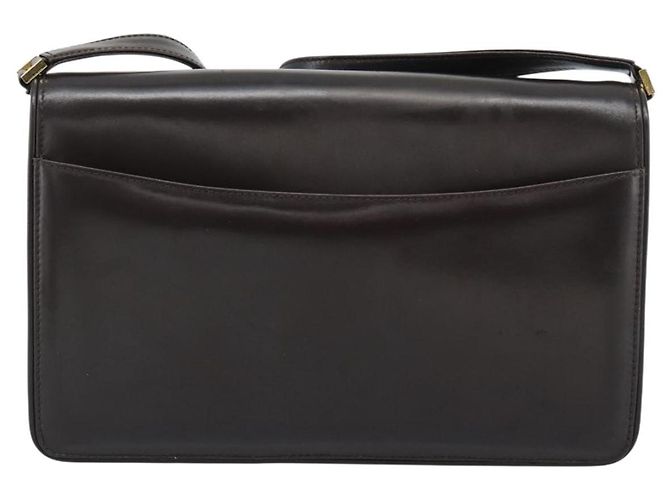 Borsa a Spalla GUCCI in Pelle Marrone Oro Auth mr2650 D'oro - vista 2