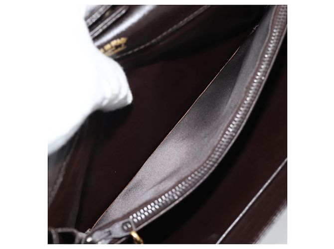 Borsa a Spalla GUCCI in Pelle Marrone Oro Auth mr2650 D'oro - vista 21