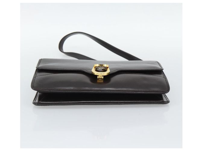 Borsa a Spalla GUCCI in Pelle Marrone Oro Auth mr2650 D'oro - vista 5