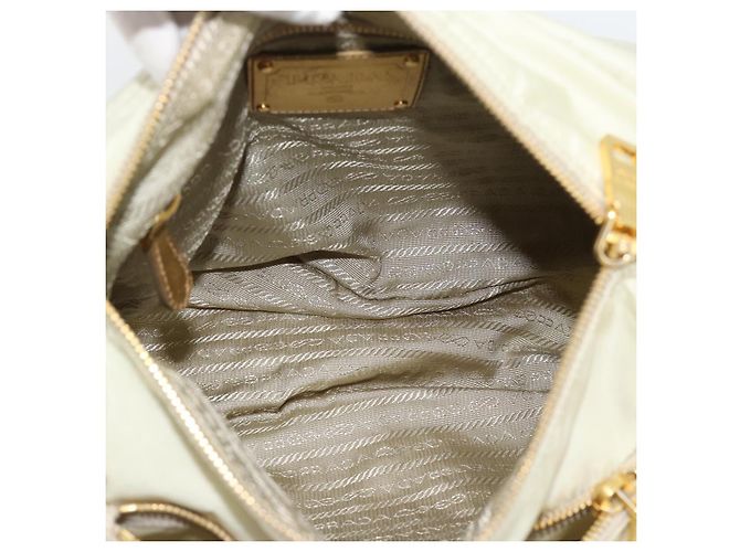 Borsa a Spalla PRADA Nylon Oro Autentica mr2696 D'oro - vista 11