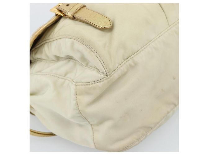Borsa a Spalla PRADA Nylon Oro Autentica mr2696 D'oro - vista 15